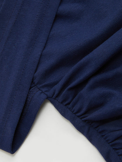 Boat Neck Tee & Ruched Knotted Bandeau Top