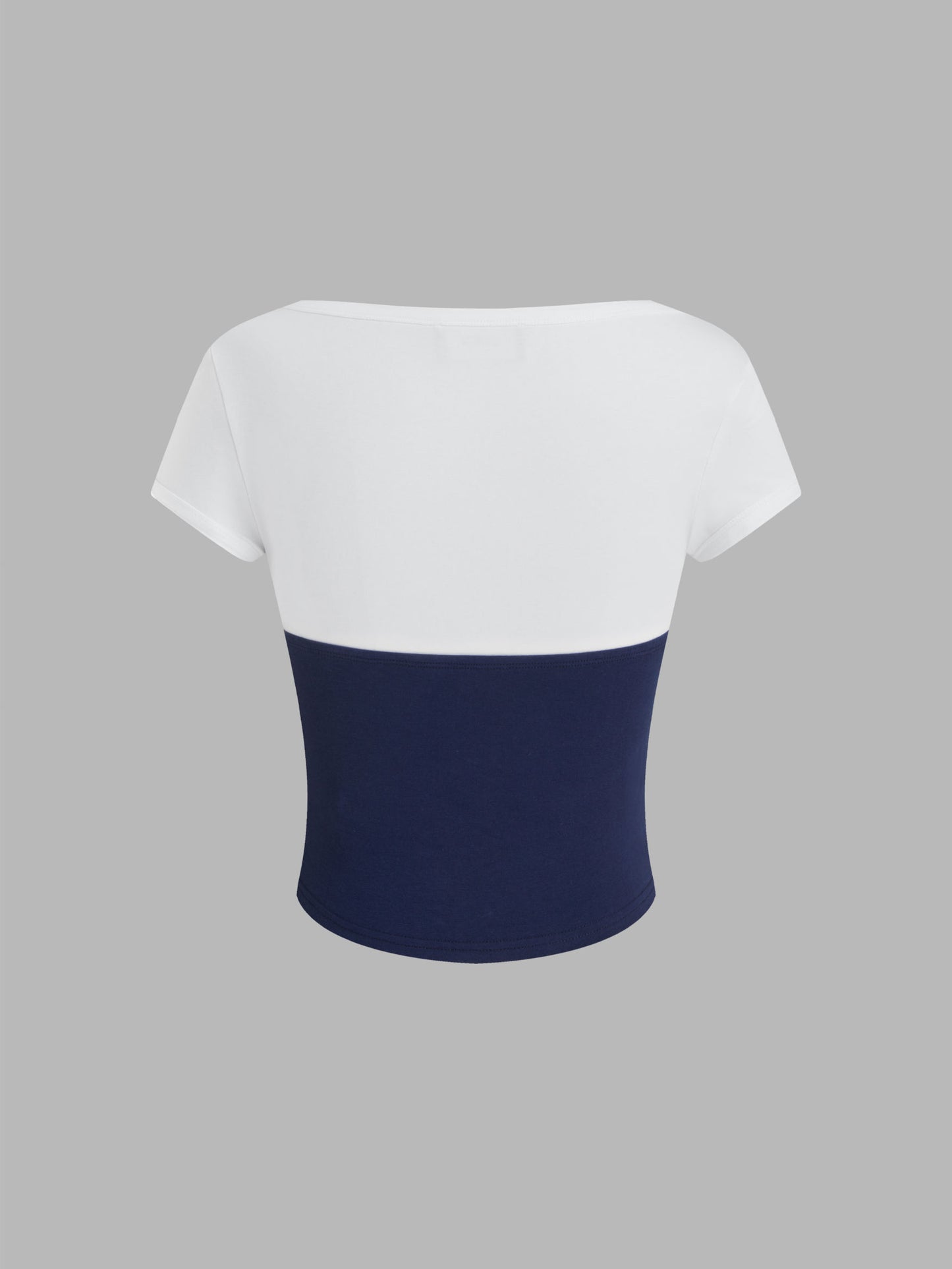 Boat Neck Tee & Ruched Knotted Bandeau Top
