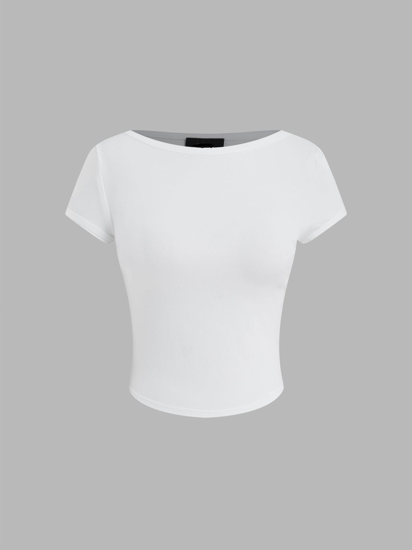 Boat Neck Tee & Ruched Knotted Bandeau Top