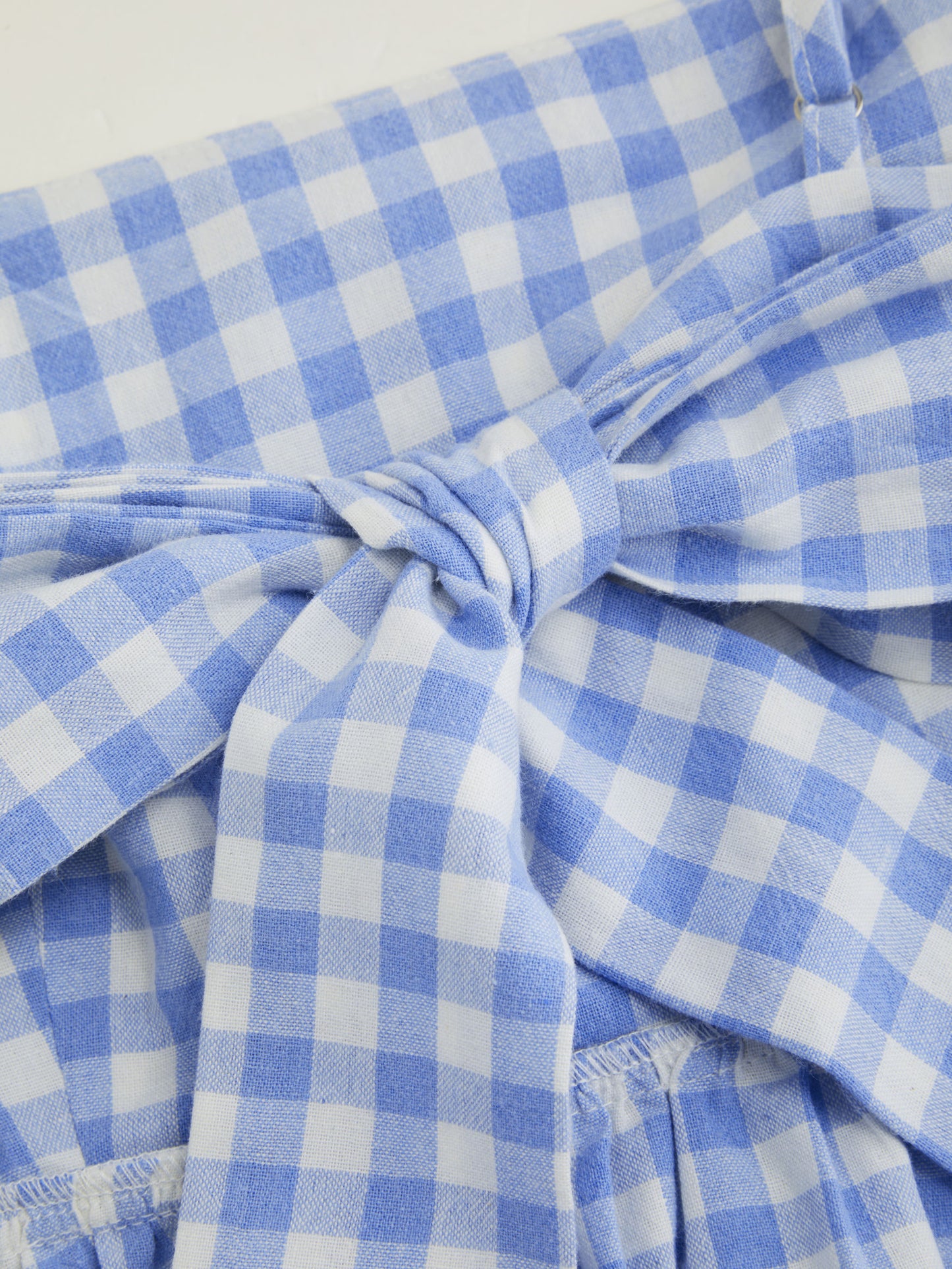 Square Neck Gingham Knotted Cami Top